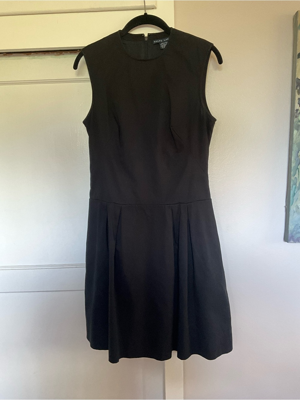 Ralph Lauren Black Sleeveless Fit-and-Flare Dress